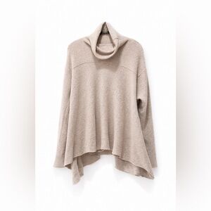 Free People Cowl Neck Sweater in Beige Size M Perfect for Spring Sweater Weather